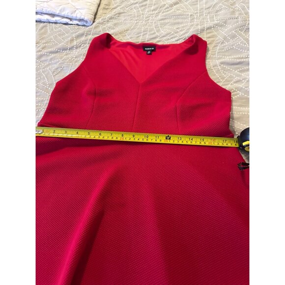 Torrid Sexy Red Sleeveless A-Line flare textured Dress woman’s 0 rockabilly BBW - Picture 10 of 16